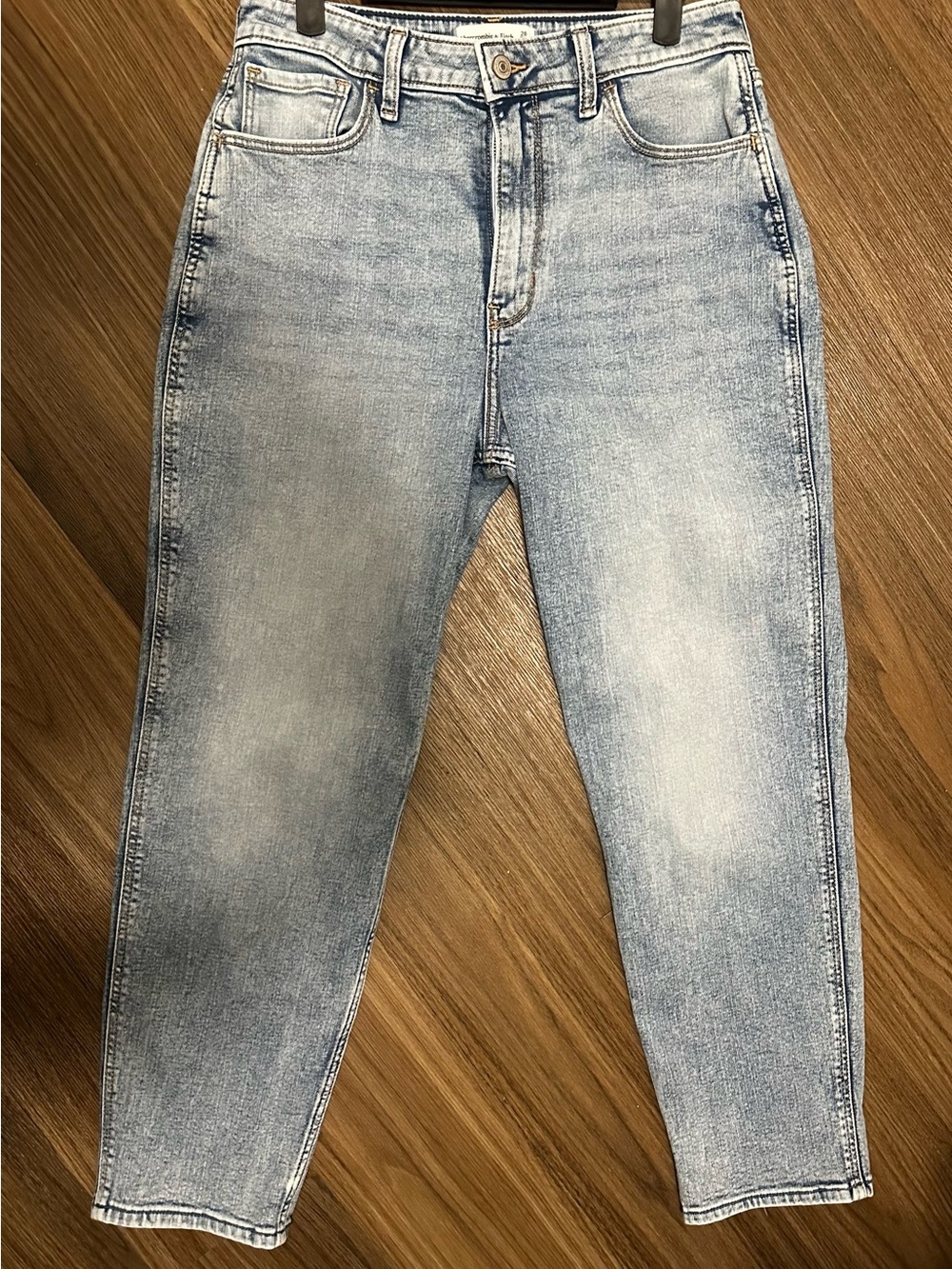 Abercrombie & Fitch Light Blue High-Rise Mom Jeans